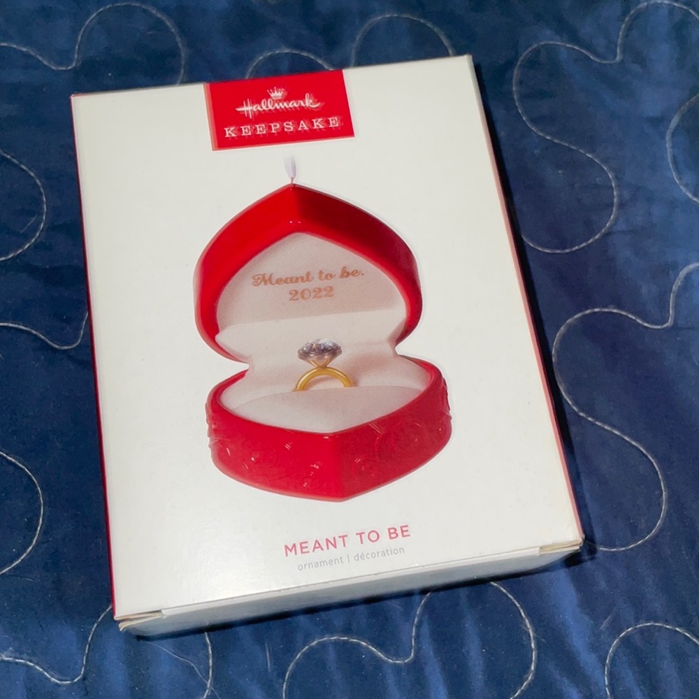MEANT TO BE keepsake ornament by Hallmark engagements ring